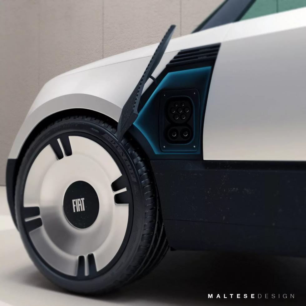 Fiat TooGo: Ένα τρίθυρο ηλεκτρικό Fiat Panda εξοπλισμένο με πατίνι